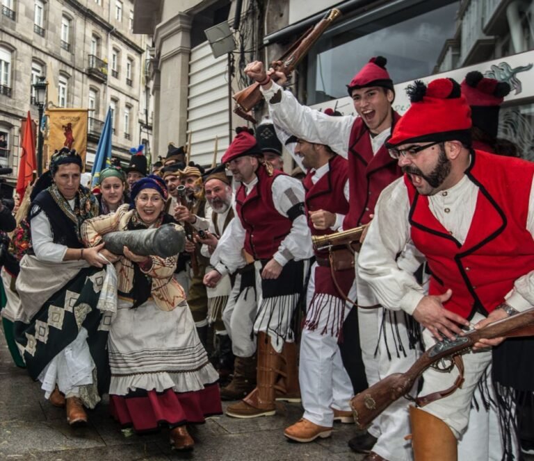 Foto de arquivo da recreación da expulsión das tropas napoleónicas